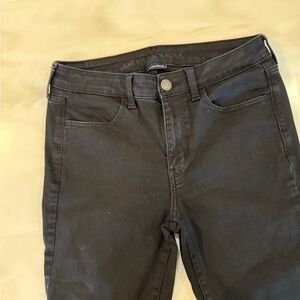American Eagle Outfitters Women's Dark Black Skinny Jeans 12L next level stretch